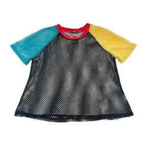 SHEIN Mesh Color Block Top